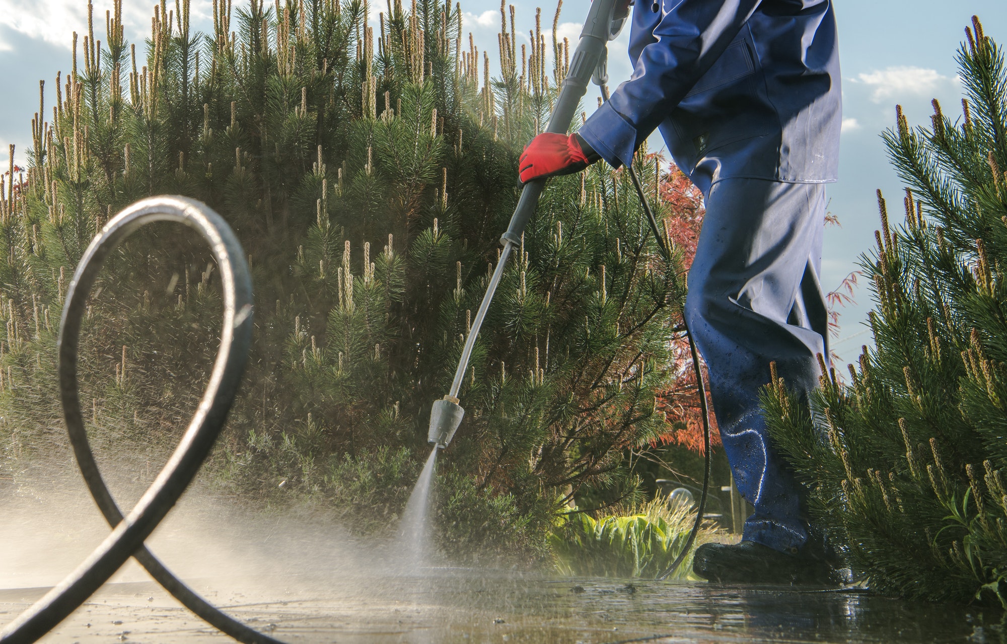 garden paths power washing